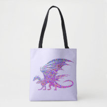 Amazing Mosaic Dragon Purple Accent