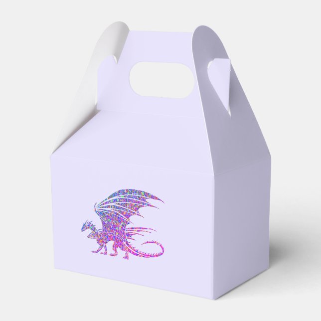 Amazing Mosaic Dragon Purple Favour Box (Front Side)