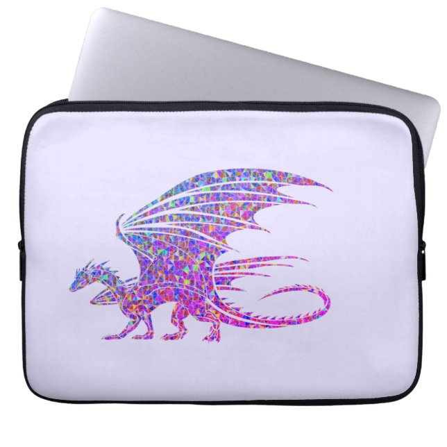 Amazing Mosaic Dragon Purple Laptop Sleeve (Front)