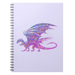 Amazing Mosaic Dragon Purple  Notebook
