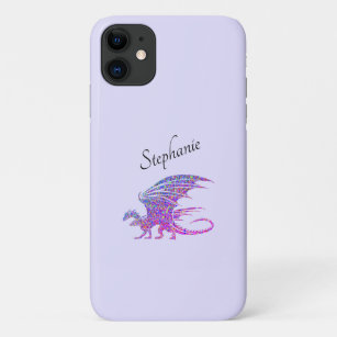 Amazing Mosaic Dragon Purple Personal Case-Mate iPhone Case