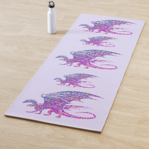 Amazing Mosaic Dragon Purple Yoga Mat