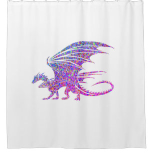 Amazing Mosaic Dragon Shower Curtain