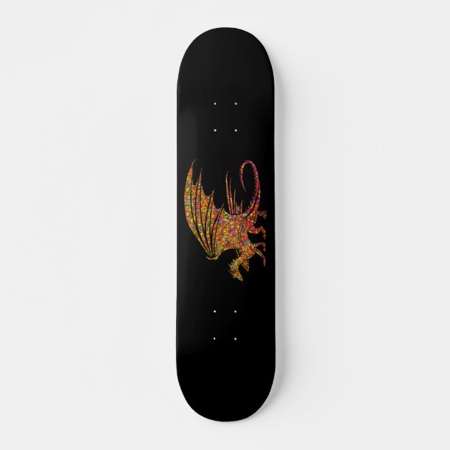 Amazing Mosaic Dragon  Skateboard (Front)