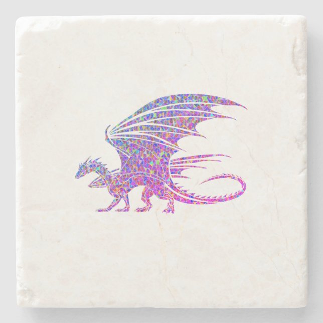 Amazing Mosaic Dragon Stone Coaster (Front)