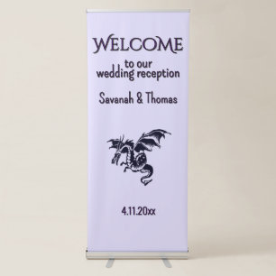 Amazing Mosaic Dragon Welcome Retractable Banner