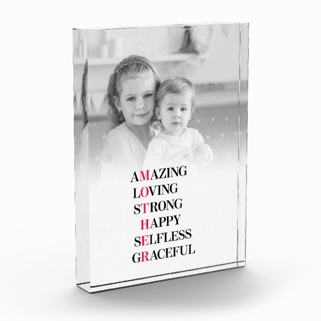 Amazing Mother Acronym Custom Photo (Left)