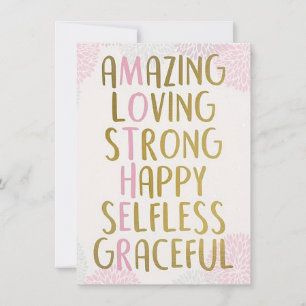 Amazing Mother Holiday Card