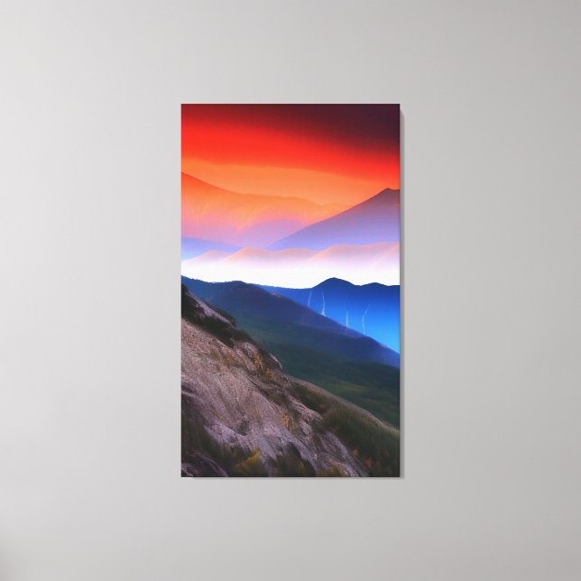 Amazing Mountains Painting Canvas Print (Front)