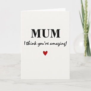 Amazing Mum Heartfelt Message Card