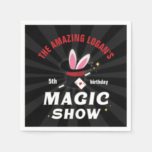 Amazing Name Magician Birthday, Any Age Party Napkin