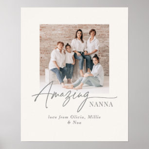 Amazing Nanna Personalised Photo Custom Family Poster