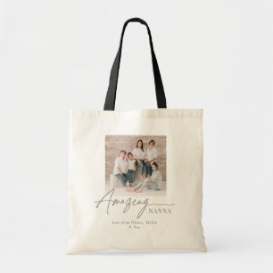 Amazing Nanna Personalised Photo Custom Gift Tote Bag
