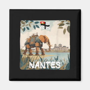 Amazing Nantes Elephant Graphic for Boys and Girls Magnet