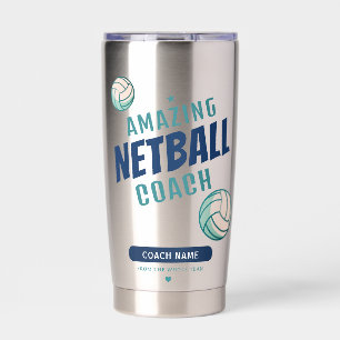 Amazing Netball Coach Personalised Name Insulated Tumbler