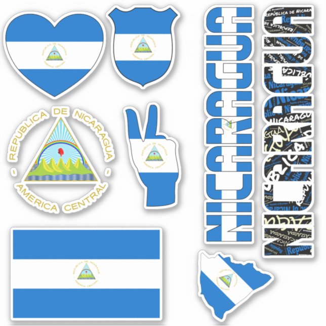Amazing Nicaragua Shapes National Symbols (Front)