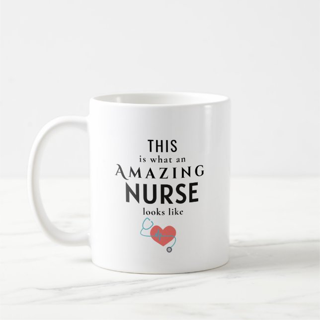 Amazing Nurse Personalised Coffee Mug (Left)