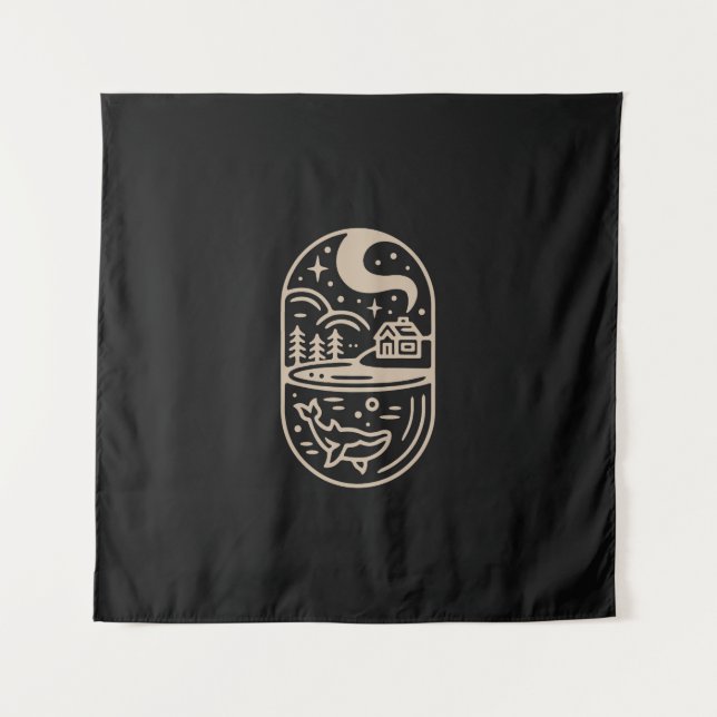amazing of fine line art, a combination of a simpl tapestry (Front)
