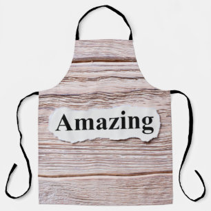 AMAZING of the word on paper. concept. Words of AM Apron