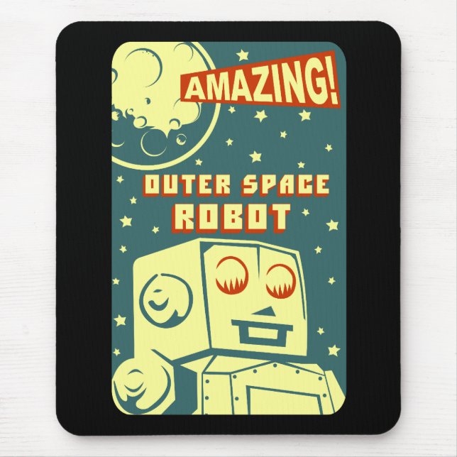 Amazing Outer Space Robot Mouse Mat (Front)