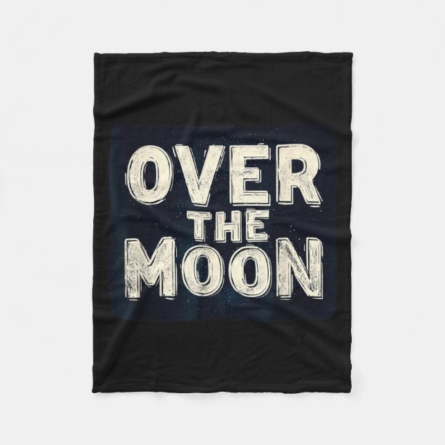 Amazing Over The Moon Statement Costume Fleece Blanket (Front)