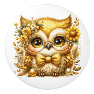 AMAZING OWLS - Read About Them - Ceramic Knob