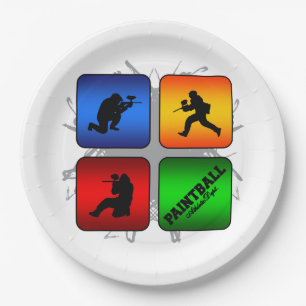 Amazing Paintball Urban Style Paper Plate