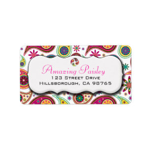 Amazing Paisley Address Label