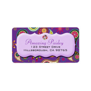 Amazing Paisley in Purple Sticker