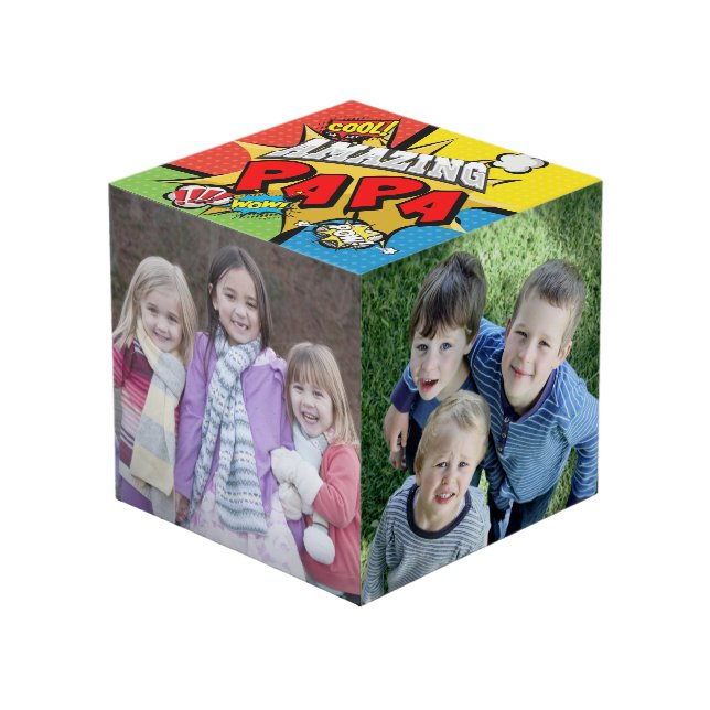 Amazing Papa Photo Cube (Front Angled)