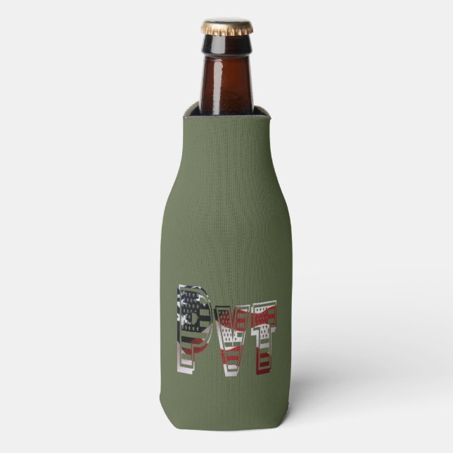 Amazing Patriotic Military Unique Bottle Cooler (Bottle Front)