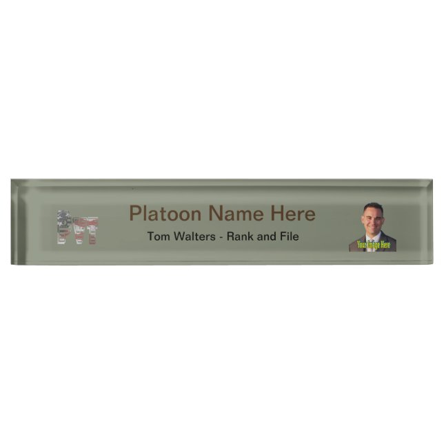 Amazing Patriotic Military Unique Nameplate (Front)