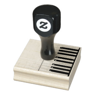 Amazing Piano Artwork Rubber Stamp