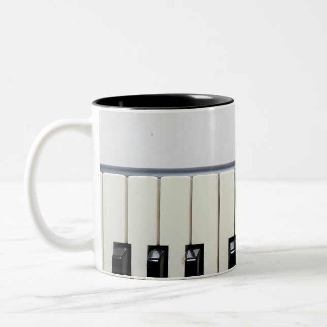 Amazing Piano Artwork Two-Tone Coffee Mug (Left)