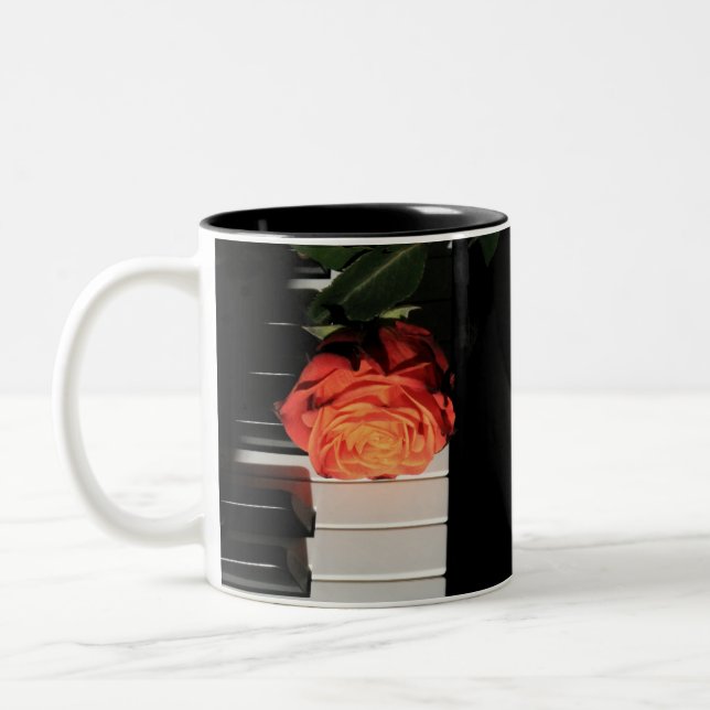 Amazing Piano Artwork Two-Tone Coffee Mug (Left)