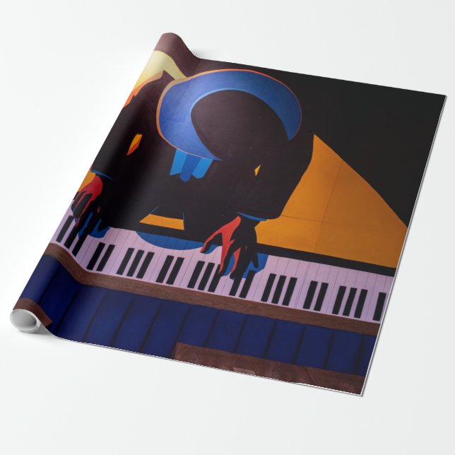 Amazing Piano Wrapping Paper (Unrolled)