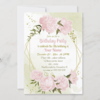 amazing pink flowers geometric birthday party