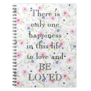 Amazing Pink Paint with love a quote Notebook