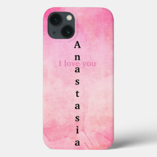 Amazing Pink Watercolor iPhone 13 Case