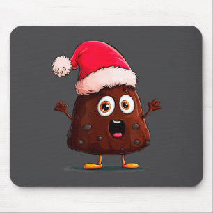 Amazing Pudding Look With Christmas Hat  Mouse Mat