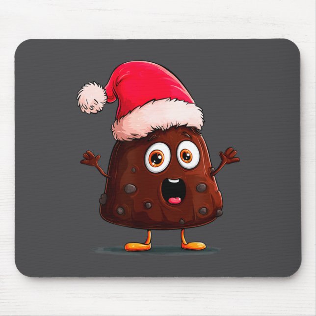 Amazing Pudding Look With Christmas Hat  Mouse Mat (Front)