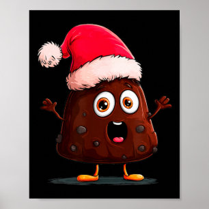 Amazing Pudding Look With Christmas Hat Poster