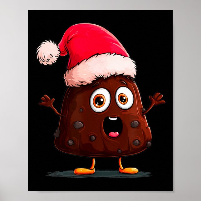 Amazing Pudding Look With Christmas Hat  Poster (Front)