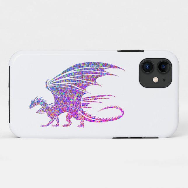 Amazing Purple Mosaic Dragon Case-Mate iPhone Case (Back (Horizontal))