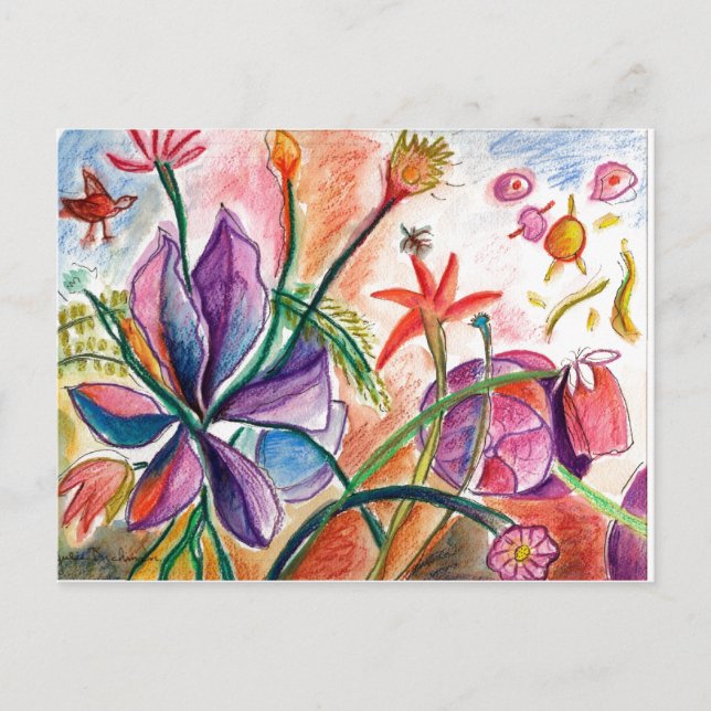 Amazing Purple Orchid  Postcard (Front)
