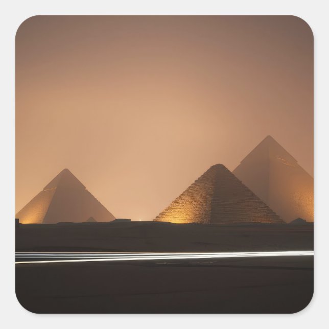 Amazing Pyramids Square Sticker (Front)