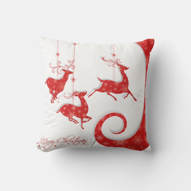Amazing Red Christmas Design Cushion (Front)