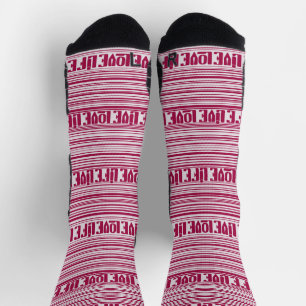 Amazing red socks: LIVE LOVE LIFE Socks
