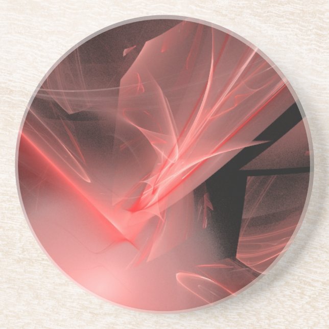 Amazing Red Swirls Coaster (Front)