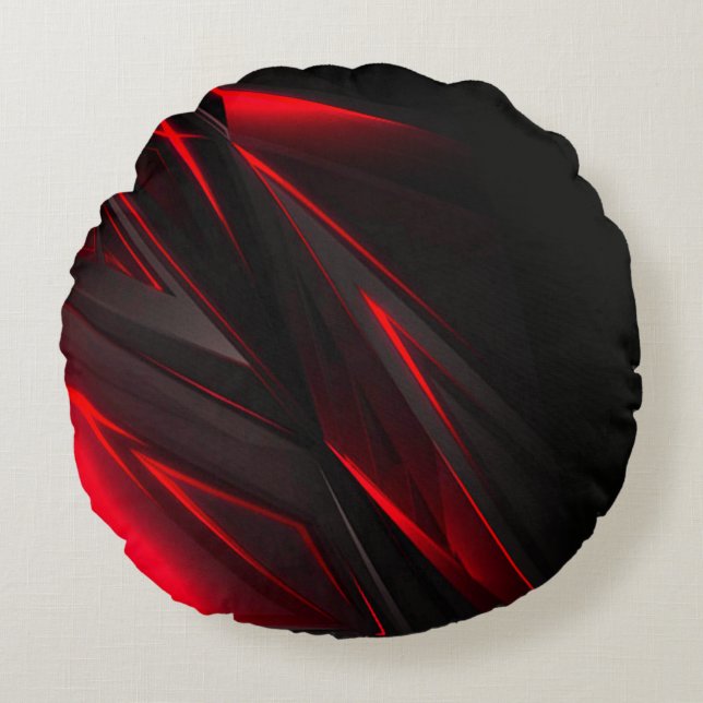 Amazing Red to the Point Abstract Design  Round Cushion (Front)